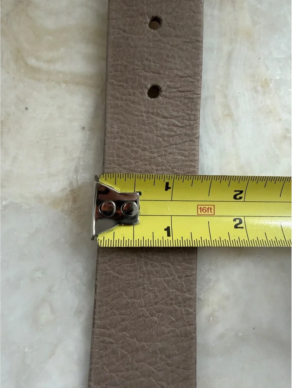 Streets Ahead Taupe Leather Belt Size M 39
